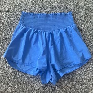 Blue high waisted shorts